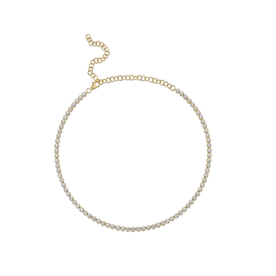 14K Yellow Gold 1.93C Diamond Tennis Necklace