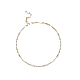 SHY CREATION INC 14K Yellow Gold 1.93C Diamond Tennis Necklace