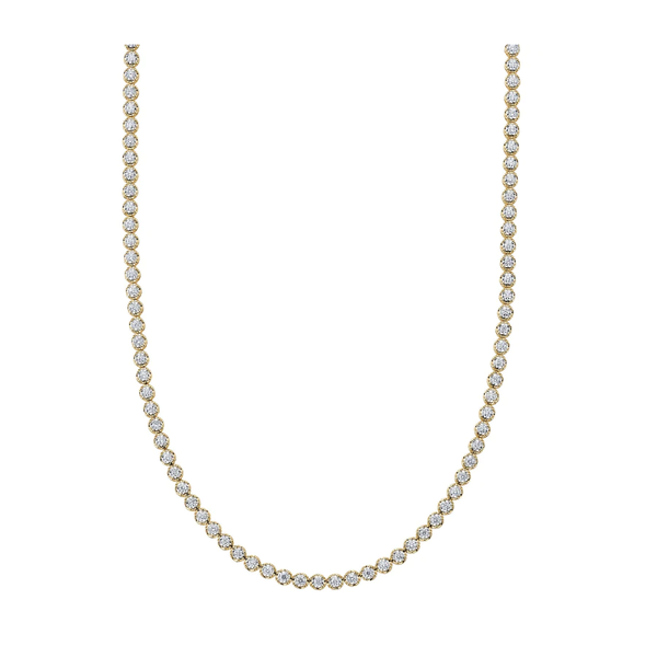 SHY CREATION INC 14K Yellow Gold 1.93C Diamond Tennis Necklace
