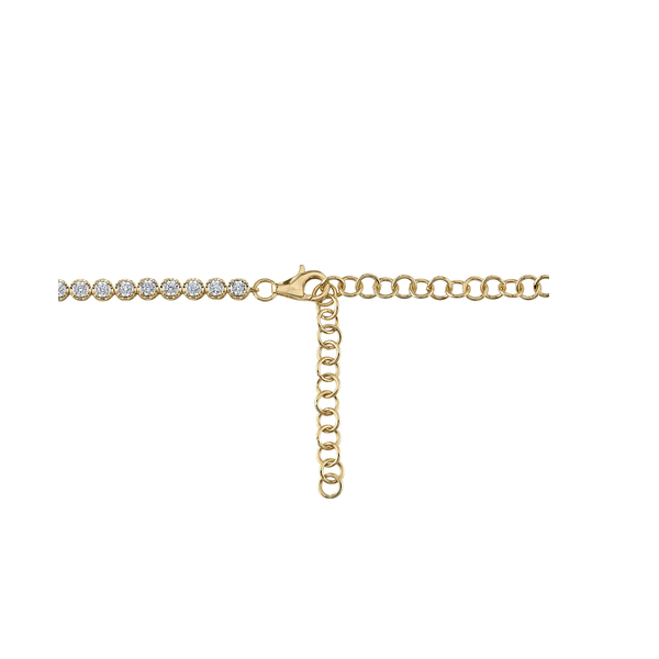SHY CREATION INC 14K Yellow Gold 1.93C Diamond Tennis Necklace