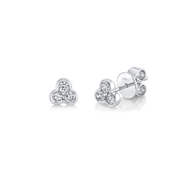 SHY CREATION INC 14K White Gold .32C Diamond Stud Earrings