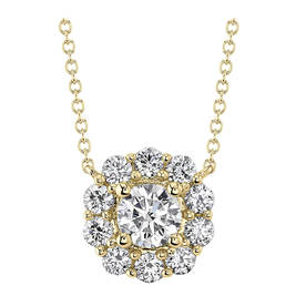 14K Yellow Gold 0.79C Diamond Necklace