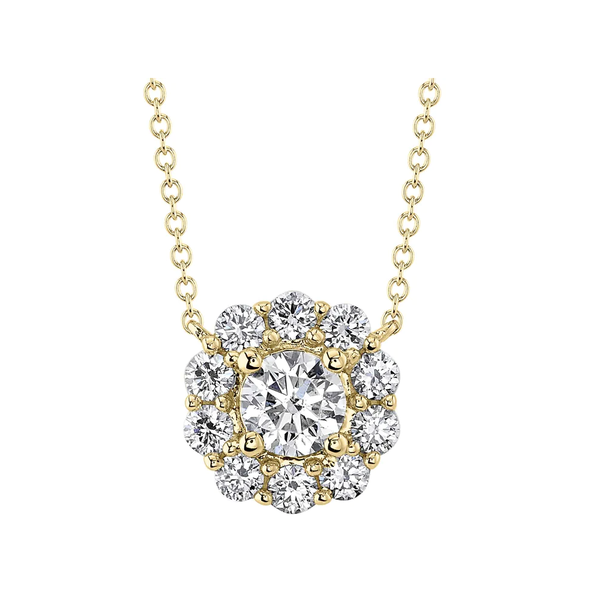 14K Yellow Gold 0.79C Diamond Necklace