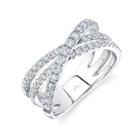 SHY CREATION INC 14K White Gold .79C Diamond Bridge Ring