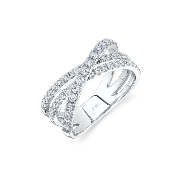 SHY CREATION INC 14K White Gold .79C Diamond Bridge Ring