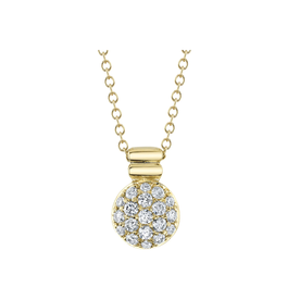 SHY CREATION INC 14K Yellow Gold .25C Diamond Pave Necklace