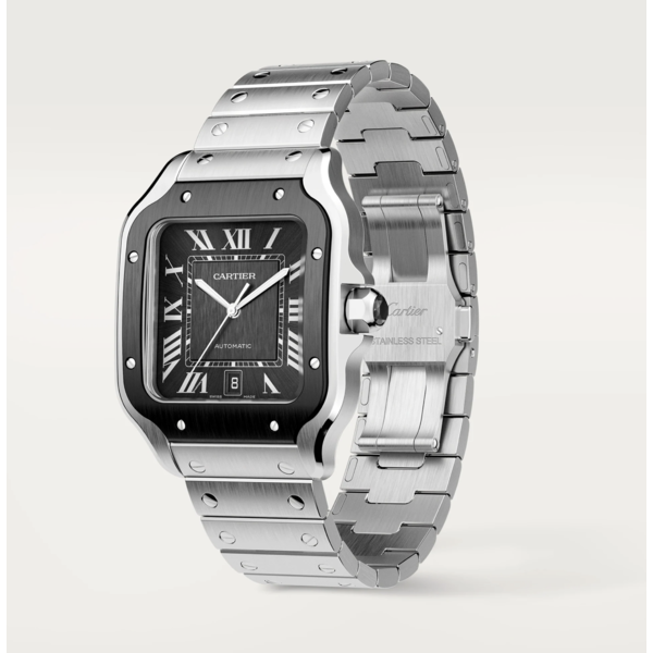 CARTIER Santos de Cartier Large Stainless Steel Case, ADLC Bezel