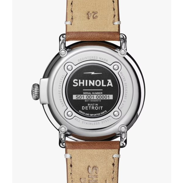 SHINOLA Runwell 47mm, Natural Leather Strap