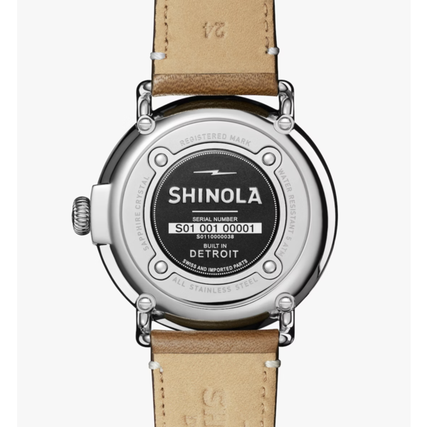 SHINOLA Runwell 47mm, Largo Tan Leather Strap