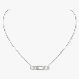 MESSIKA 18K White Gold Move Pave .70C Diamond Necklace