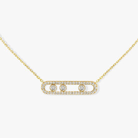 MESSIKA 18K Yellow Gold Move Pave .70C Diamond Necklace