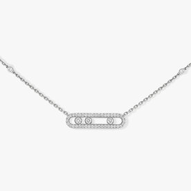 MESSIKA 18K White Gold Baby Move Pave .35C Diamond Necklace MESSIKA 18K White Gold Baby Move Pave .35C Diamond Necklace
