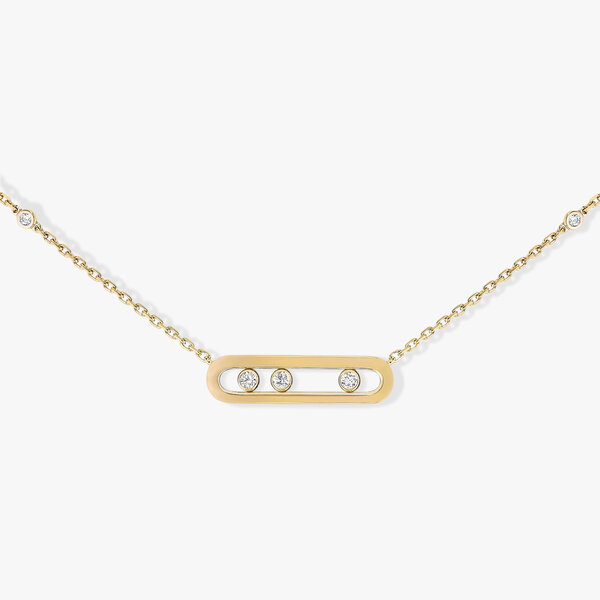 MESSIKA 18K Yellow Gold Baby Move .15C Diamond Necklace