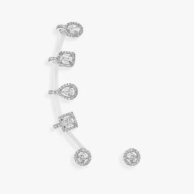 MESSIKA 18K White Gold My Twin Multi Diamond Earrings