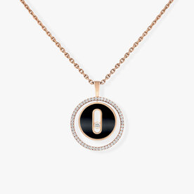 MESSIKA 18K Rose Gold Lucky Move Small Onyx & .20C Diamond Necklace