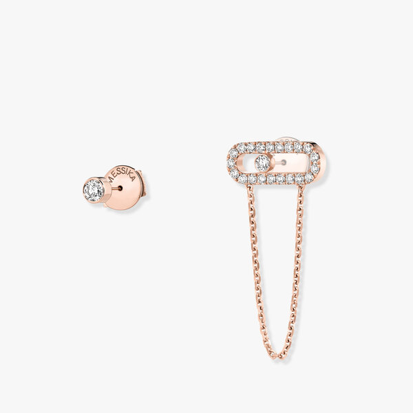 MESSIKA 18K Rose Gold Move Uno .30C Diamond Chain Earrings