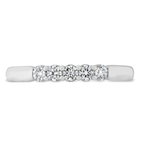 HEARTS ON FIRE LLC 18K White Gold Signature 5-Stone Band .24-.28ctw
