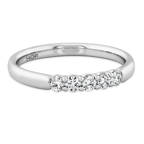HEARTS ON FIRE LLC 18K White Gold Signature 5-Stone Band .24-.28ctw