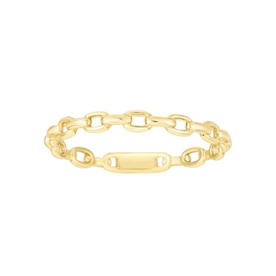14K Yellow Gold Oval Link Ring