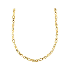 14K Yellow Gold Italian Cable Oval Link Necklace