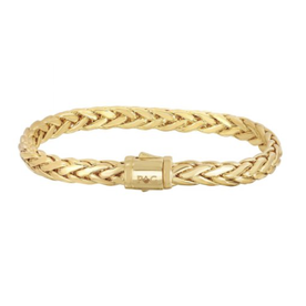 14K Yellow Gold Rounded Woven Bracelet