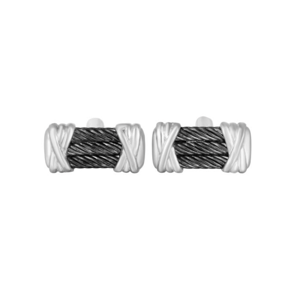 Sterling Silver Italian Cable Cuff Links