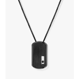 MESSIKA Move Titanium Black 0.14ct Diamond Pendant Necklace