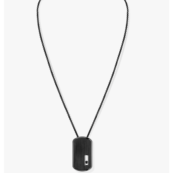 MESSIKA Move Titanium Black 0.14ct Diamond Pendant Necklace