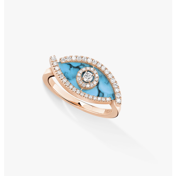 MESSIKA 18K Rose Gold Lucky Eye Turquoise & .26ct Diamond Ring