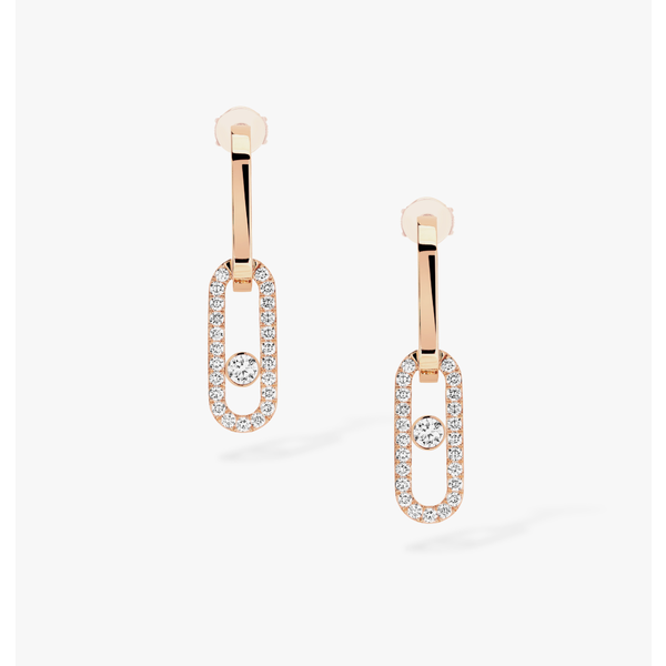 MESSIKA 18K Yellow Gold Move Link 0.85C Diamond Earrings