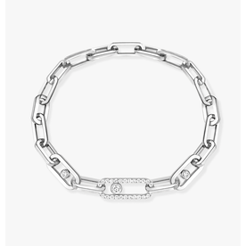 MESSIKA 18K White Gold Move Link 1.03C Diamond Bracelet