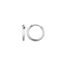 14K White Gold 1x10mm Endless Hoop Earrings