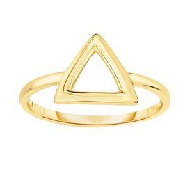 14K Yellow Gold Triangle Ring
