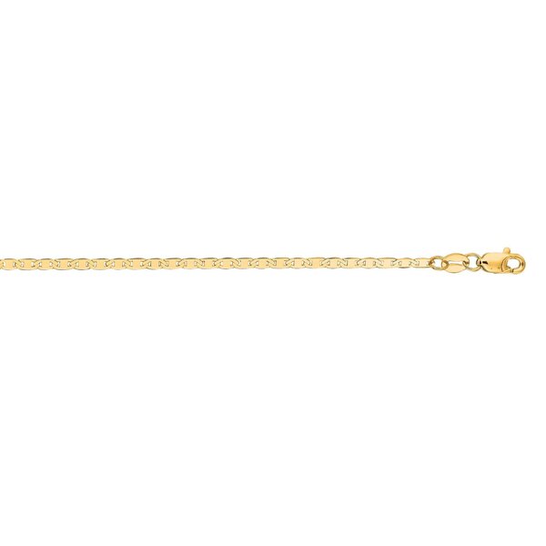 14K Yellow Gold Mariner Anklet 10"