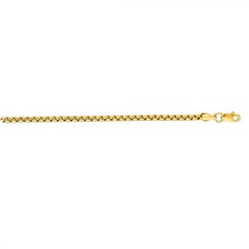 14K Yellow Gold 3.6mm Solid Box Chain 20"