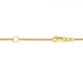 18K Yellow Gold 1.9mm Extendable Cable Chain 18"