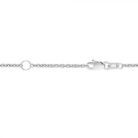 18K White Gold 1.8mm Extendable Cable Chain