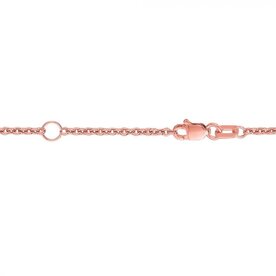 18K Rose Gold 1.8mm Extendable Cable Chain