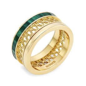 18K Yellow Gold Dare to Dream Malachite Ring