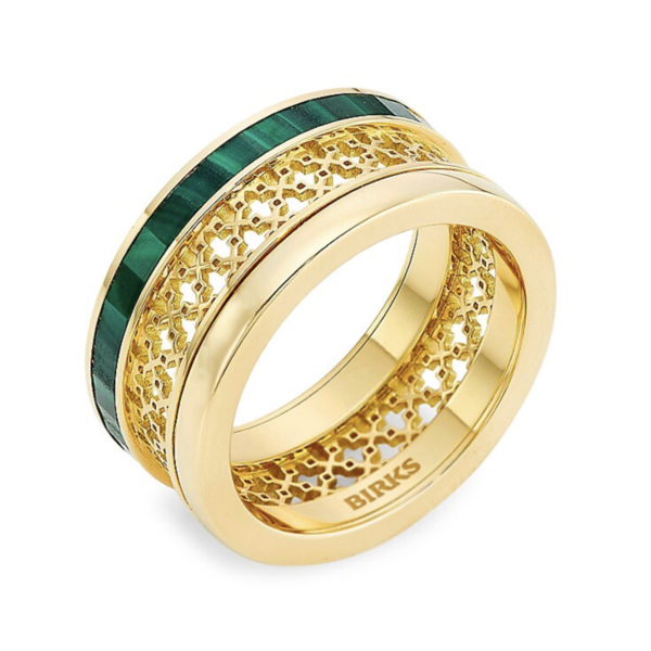 18K Yellow Gold Dare to Dream Malachite Ring