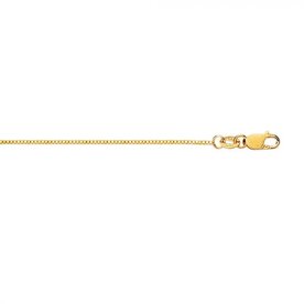 18K Yellow Gold 0.6mm Classic Box Chain 20"