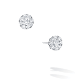 18K White Gold Birks Snowflake ® .26C Diamond Cluster Stud Earrings