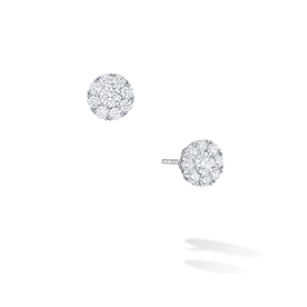 18K White Gold Birks Snowflake ® .26C Diamond Cluster Stud Earrings