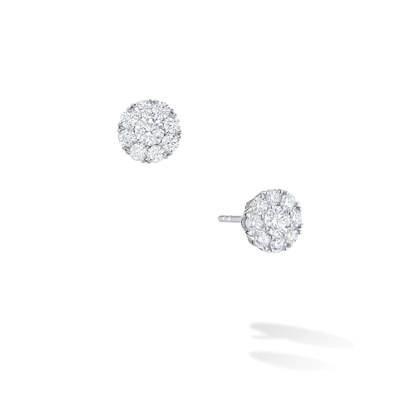 18K White Gold Birks Snowflake ® .26C Diamond Cluster Stud Earrings