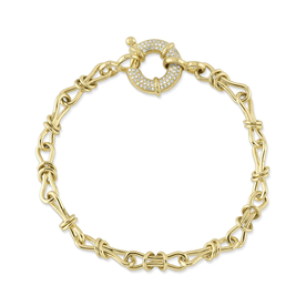 SHY CREATION INC 14K Yellow Gold .18C Diamond Bracelet