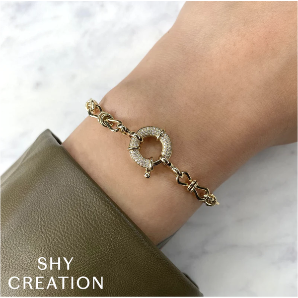 SHY CREATION INC 14K Yellow Gold .18C Diamond Bracelet