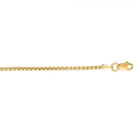 14K Yellow Gold 1.6mm Solid Box 18" Chain