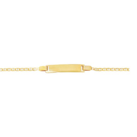 14K Yellow Gold Children's 6" Mariner ID Bracelet