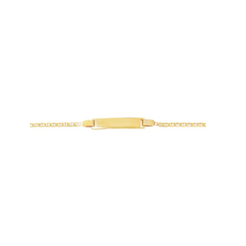 14K Yellow Gold Children's 6" Mariner ID Bracelet