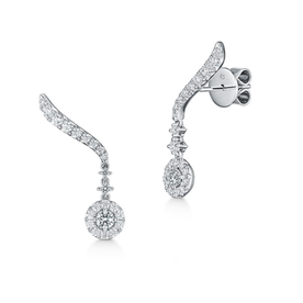 HEARTS ON FIRE LLC 18kt White Gold Vela .80ct Dia Drop Earrrings